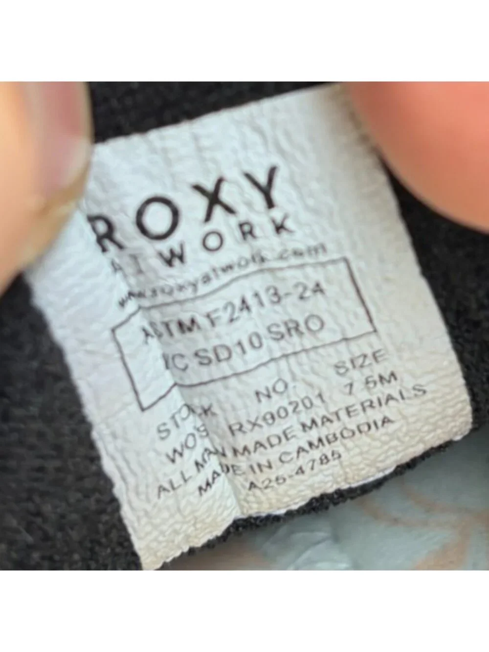 Roxy Rae Womens Size 7.5 Triple Black Composite Toe Safety Lace Up Work Shoes